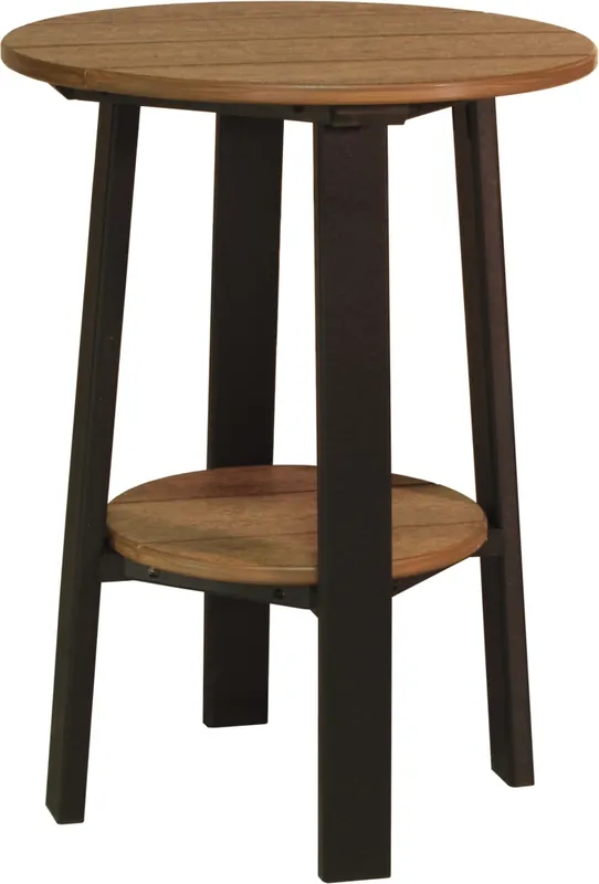 Amish Outdoors Deluxe 28-Inch Antique Mahogany/Black Side Table