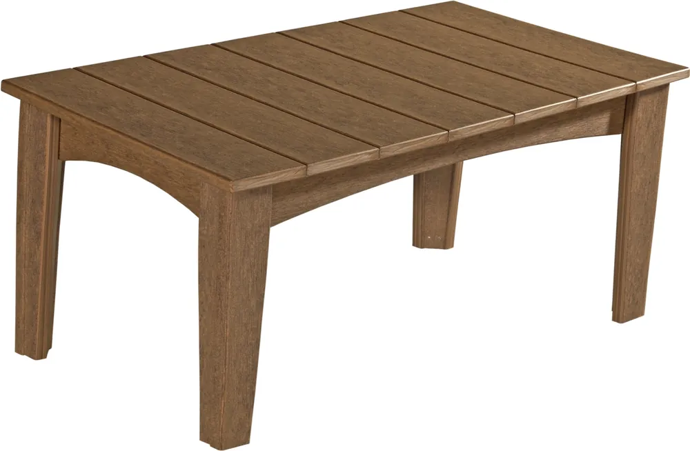 Amish Outdoors Island Antique Mahogany Coffee Table