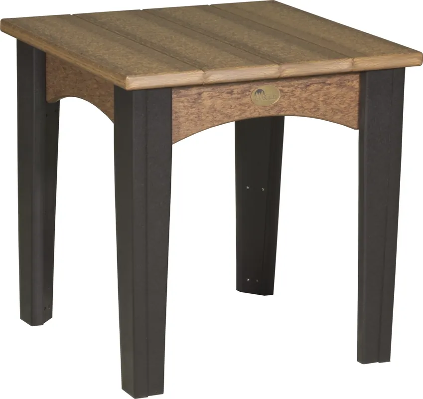 Amish Outdoors Island Antique Mahogany/Black End Table