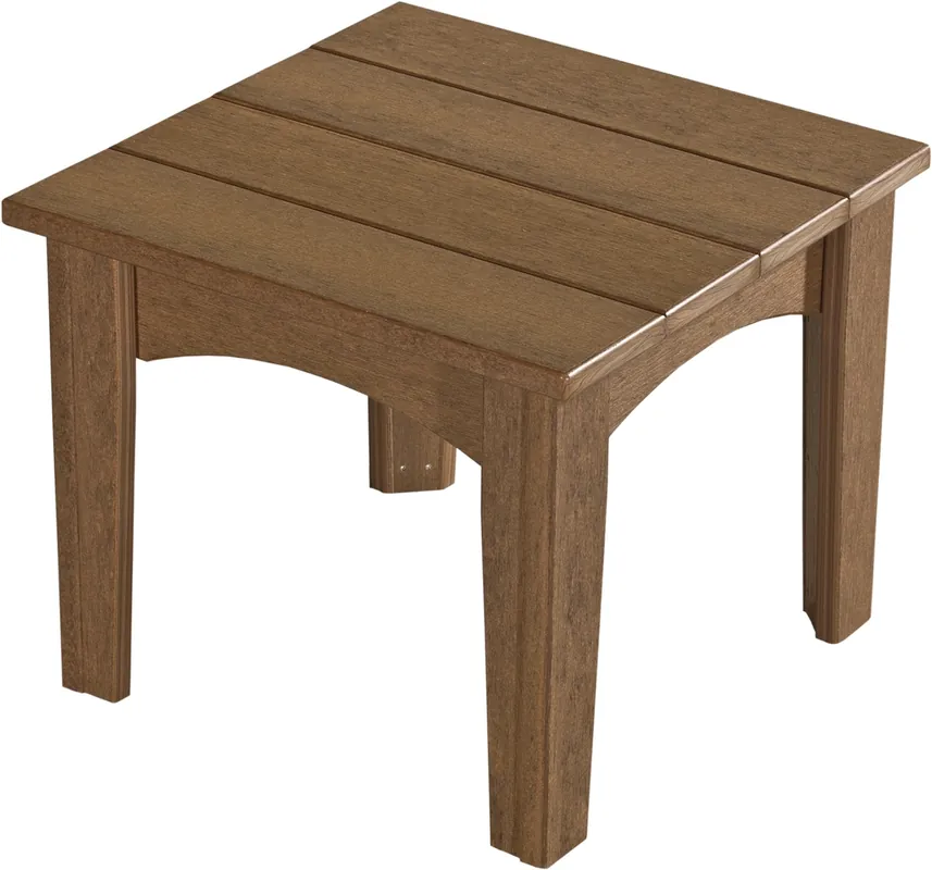 Amish Outdoors Island Antique Mahogany End Table