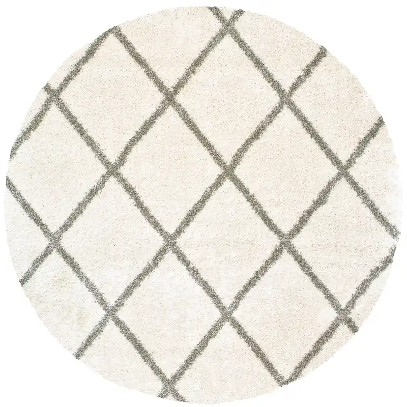 Sphinx Henderson Round Rug in Cream/Gray- 7.10'