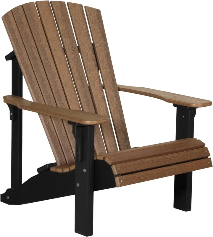 Amish Outdoors Deluxe Antique Mahogany/Black Adirondack Chair