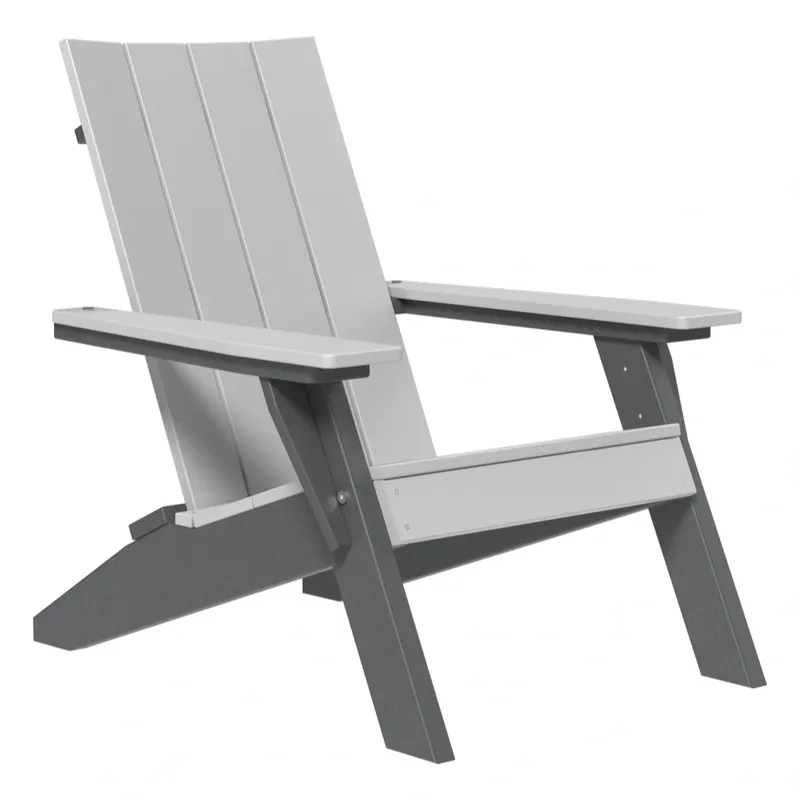 Amish Outdoors Urban Gray/Black Adirondack Chair