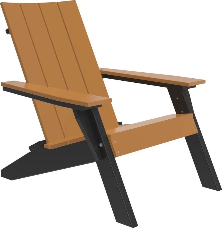 Amish Outdoors Urban Cedar/Black Adirondack Chair