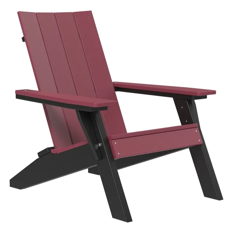 Amish Outdoors Urban Cherry/Black Adirondack Chair