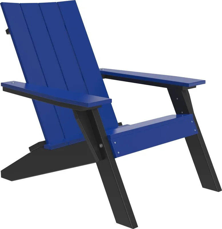 Amish Outdoors Urban Blue/Black Adirondack Chair