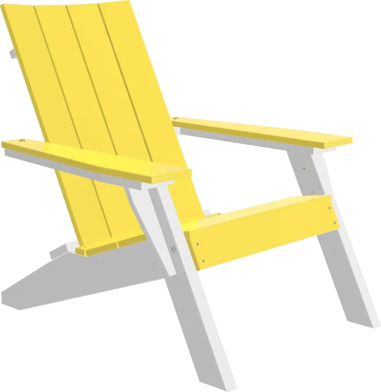 Amish Outdoors Urban Yellow/White Adirondack Chair