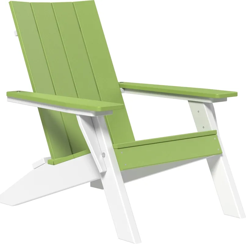 Amish Outdoors Urban Lime/White Adirondack Chair