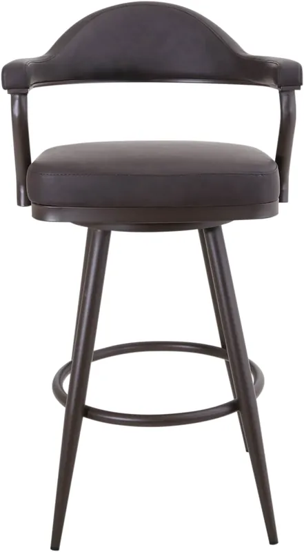 Armen Living Justin Vintage Brown Swivel Barstool