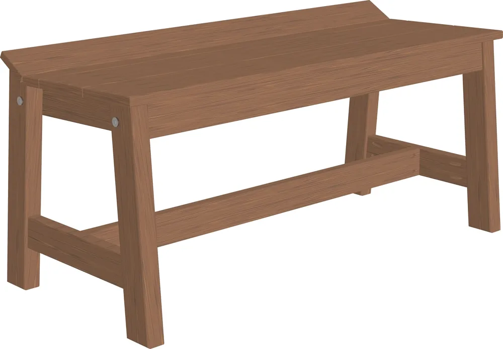 Amish Outdoors Luxcraft Antique Mahogany 41-Inch Cafe Dining Bench