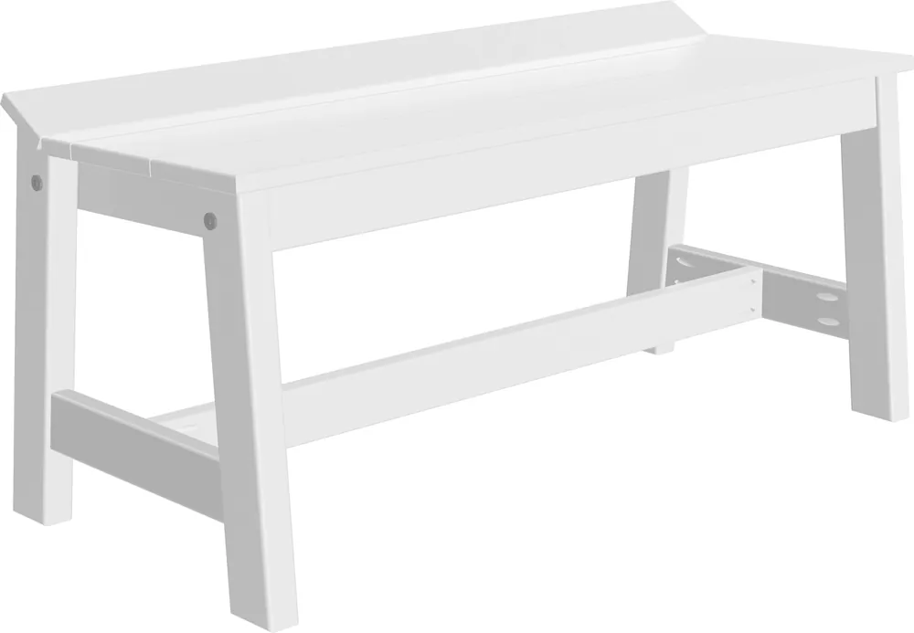 Amish Outdoors Luxcraft White 41-Inch Cafe Dining Bench