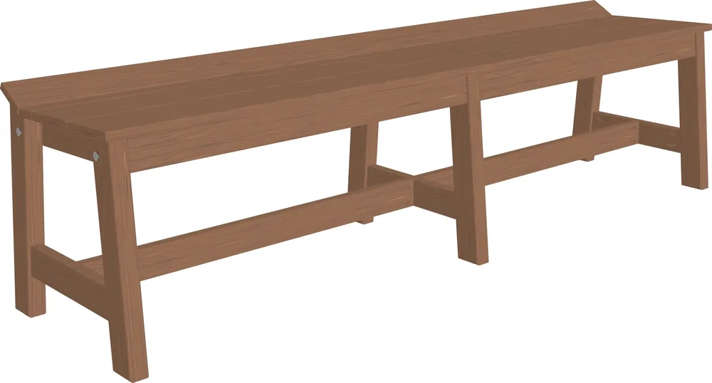 Amish Outdoors Luxcraft Antique Mahogany 72-Inch Cafe Dining Bench