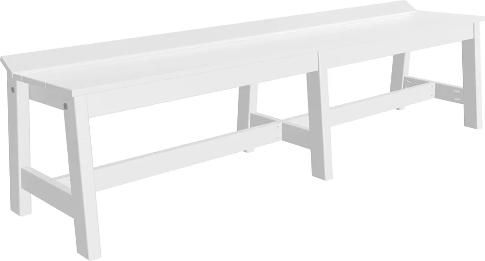 Amish Outdoors Luxcraft White 72-Inch Cafe Dining Bench