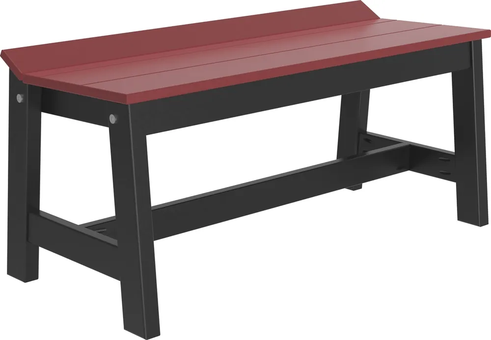 Amish Outdoors Luxcraft Cherry/Black 41-Inch Cafe Dining Bench