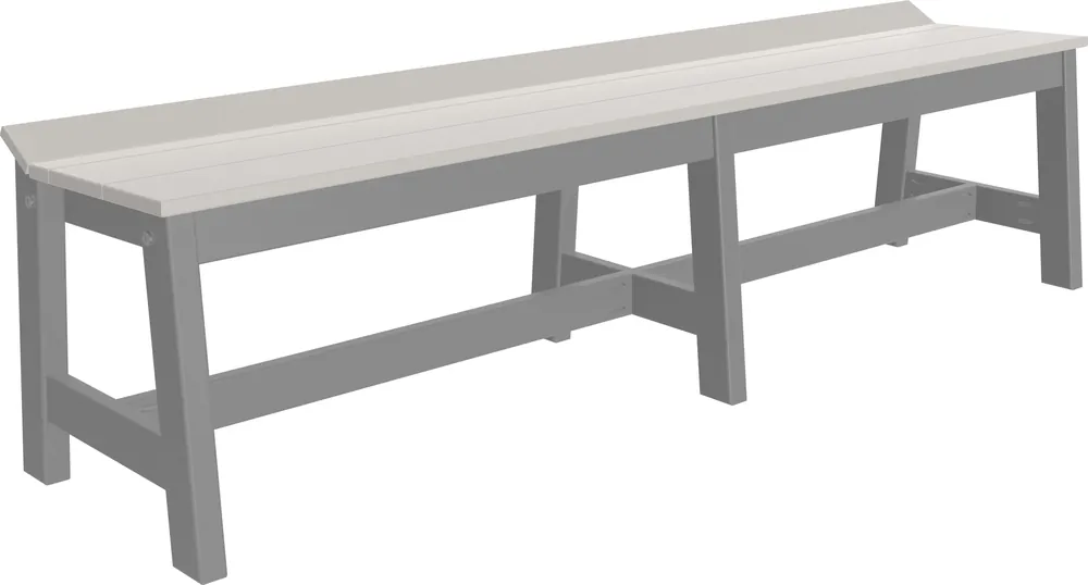 Amish Outdoors Luxcraft Gray/Slate 72-Inch Cafe Dining Bench