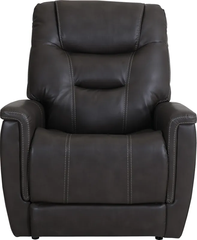 Flexsteel Shaw Grey Lift Recliner with Power Headrest & Lumbar