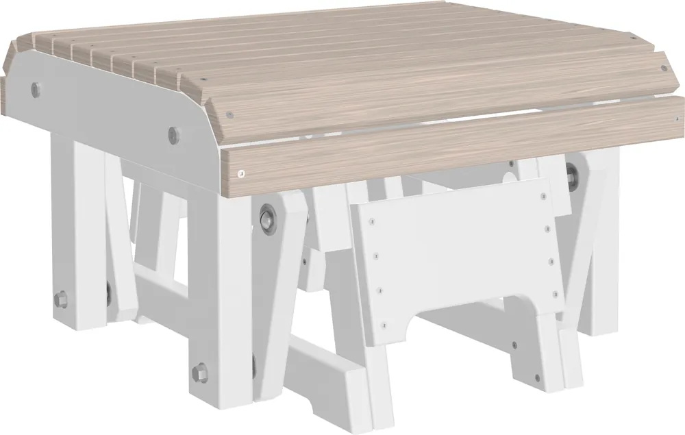 Amish Outdoors Classic Birch/White Adirondack Chair Gliding Footrest