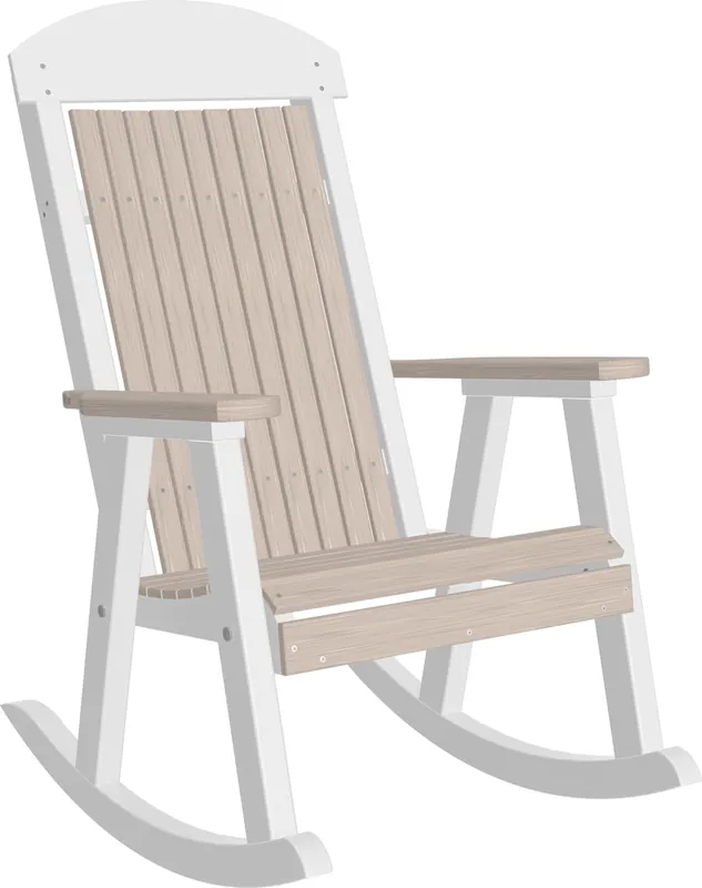 Amish Outdoors Birch/White Porch Rocker