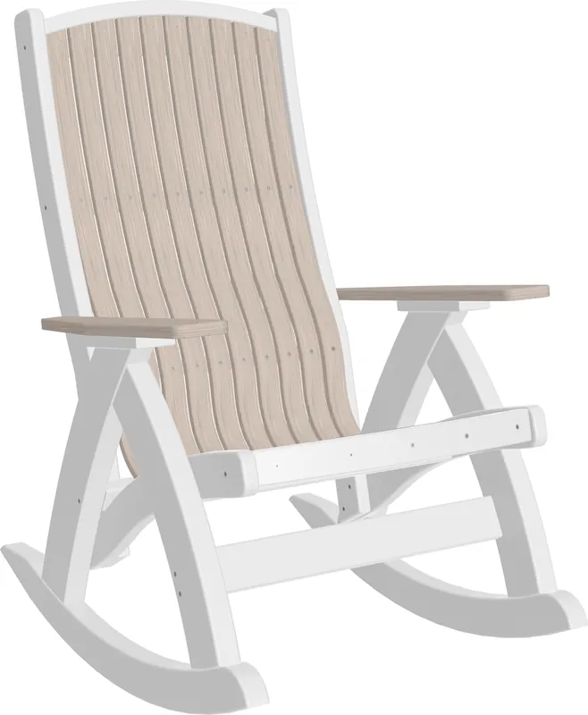 Amish Outdoors Birch/White Comfort Rocker