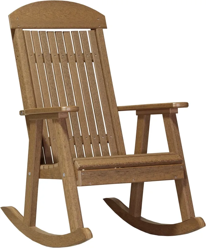 Amish Outdoors Antique Mahogany Porch Rocker