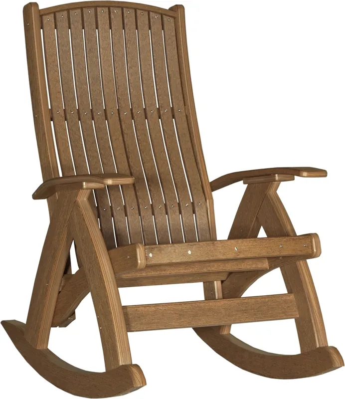 Amish Outdoors Antique Mahogany Comfort Rocker