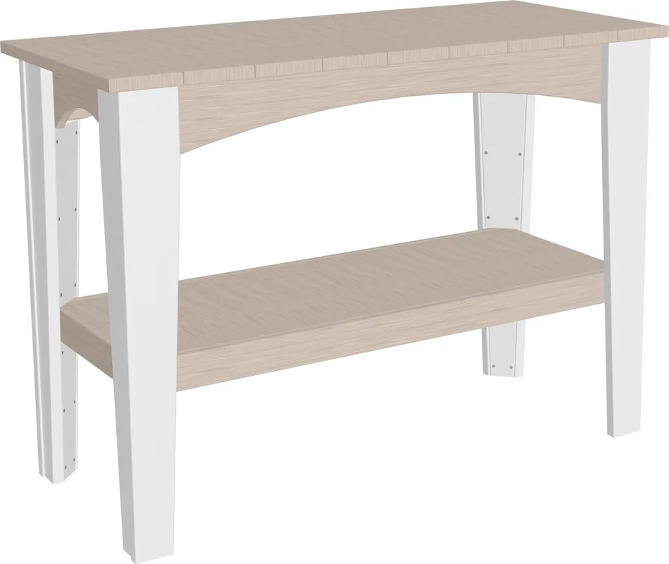 Amish Outdoors Island Birch/White Buffet Table