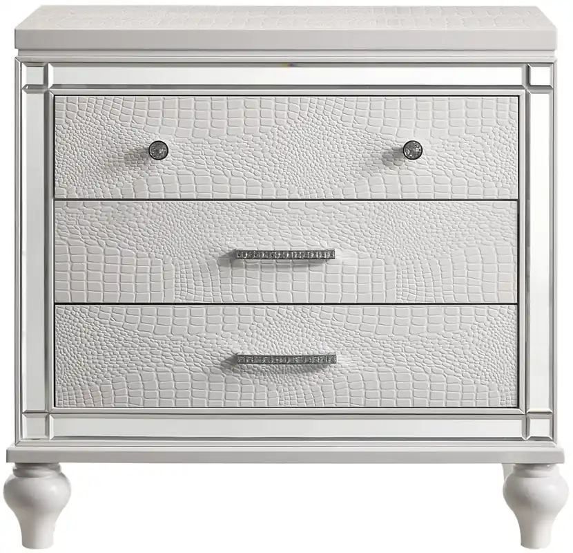 New Classic Valentino White Nightstand