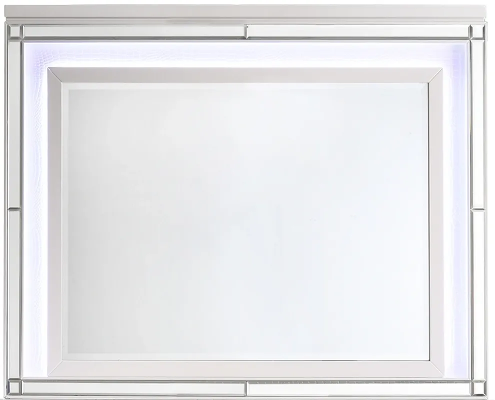New Classic Valentino White Lighted Mirror