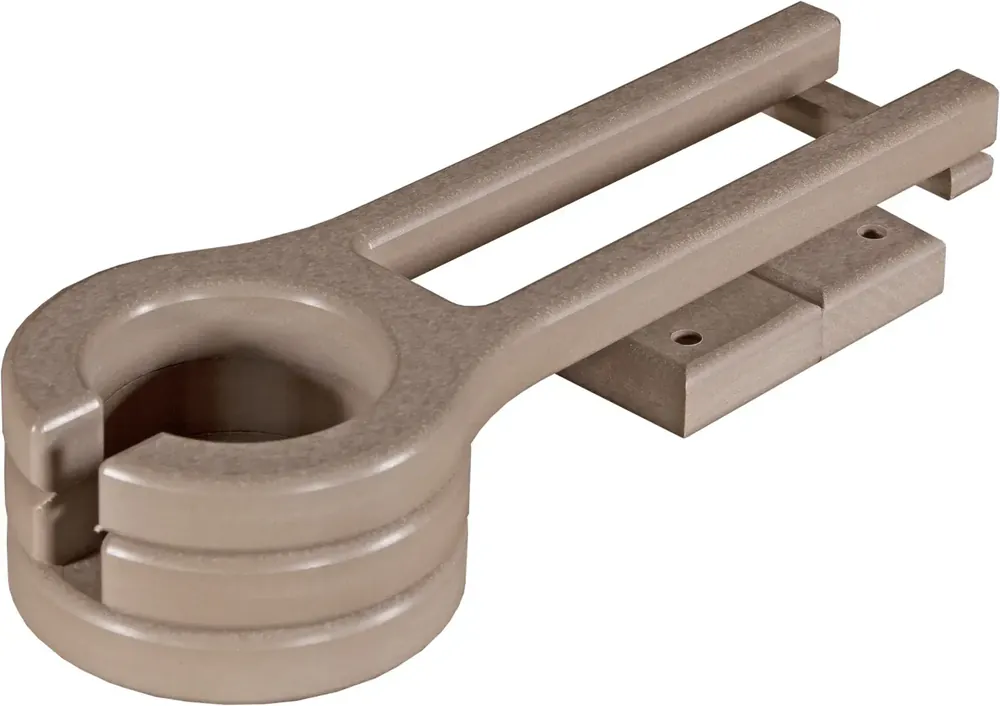 Amish Outdoors Adirondack Glider Weatherwood Slideout Cup Holder