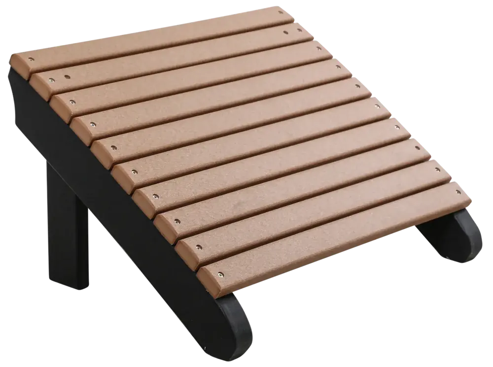 Amish Outdoors Deluxe Cedar/Black Adirondack Chair Footrest