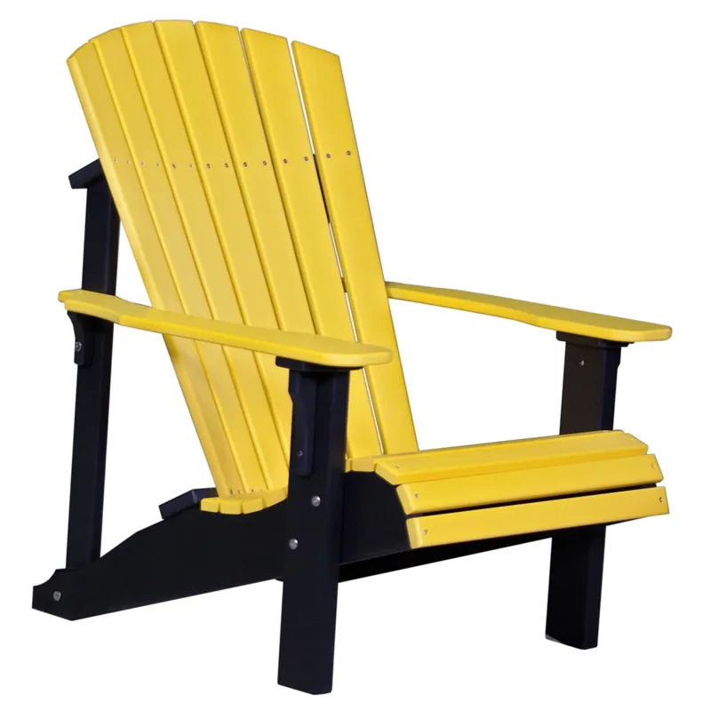 Amish Outdoors Deluxe Yellow/Black Adirondack Chair