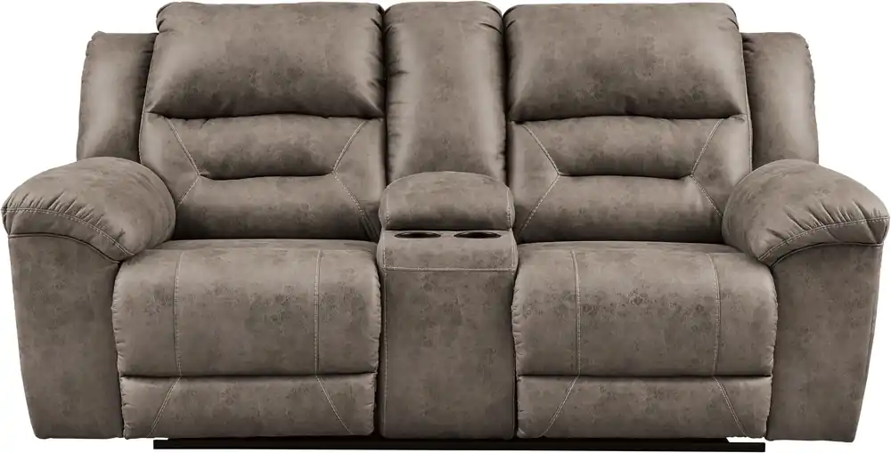 Ashley Stoneland Fossil Power Reclining Loveseat