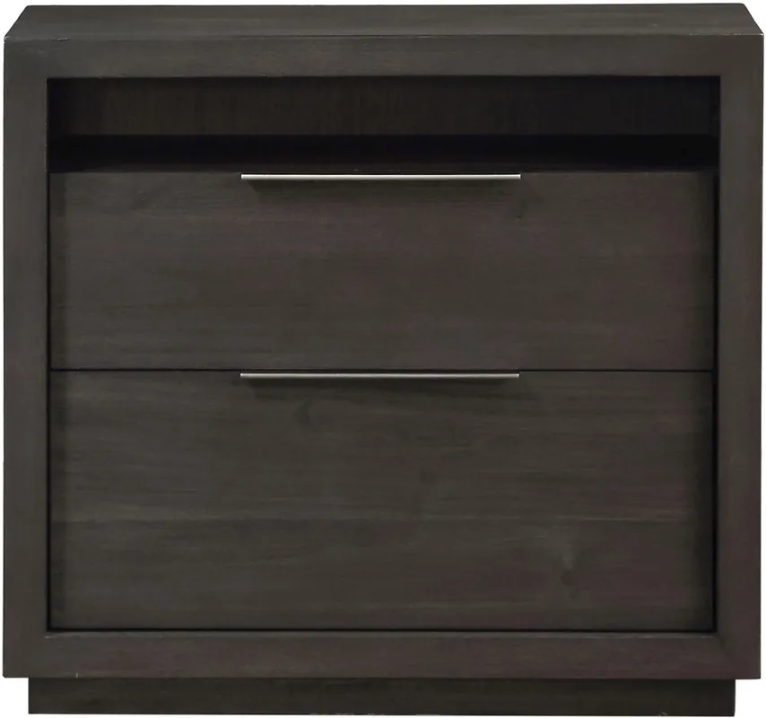 Modus Furniture Oxford Basalt Gray Nightstand