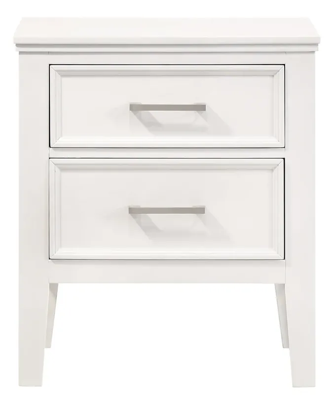 New Classic Andover White Nightstand