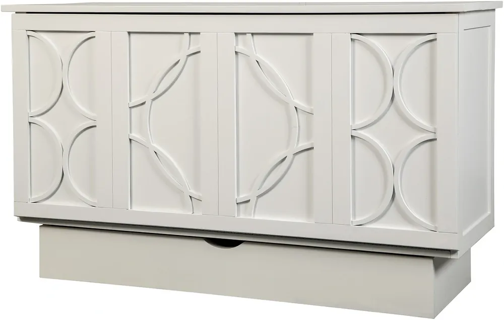 Arason Enterprises Brussels White Queen Cabinet Murphy Bed
