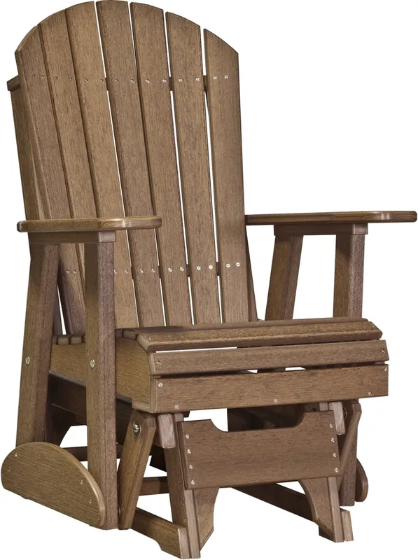 Amish Outdoors Deluxe Mahogany Adirondack Glider Chair