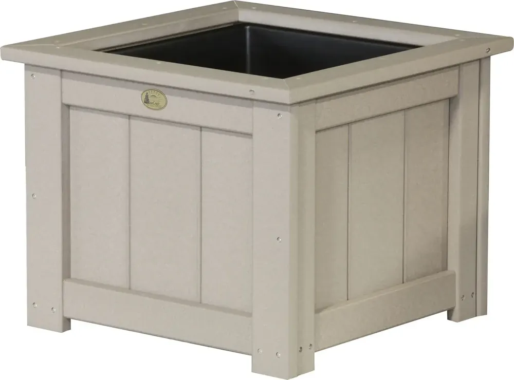 Amish Outdoors Luxcraft Weatherwood 24-Inch Square Planter