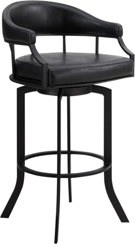 Armen Living Edy Black Counter Stool