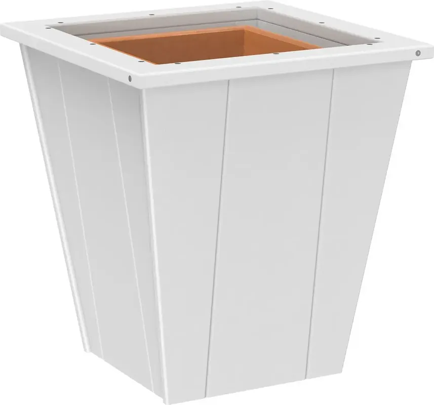 Amish Outdoors Elite 18-Inch White Planter