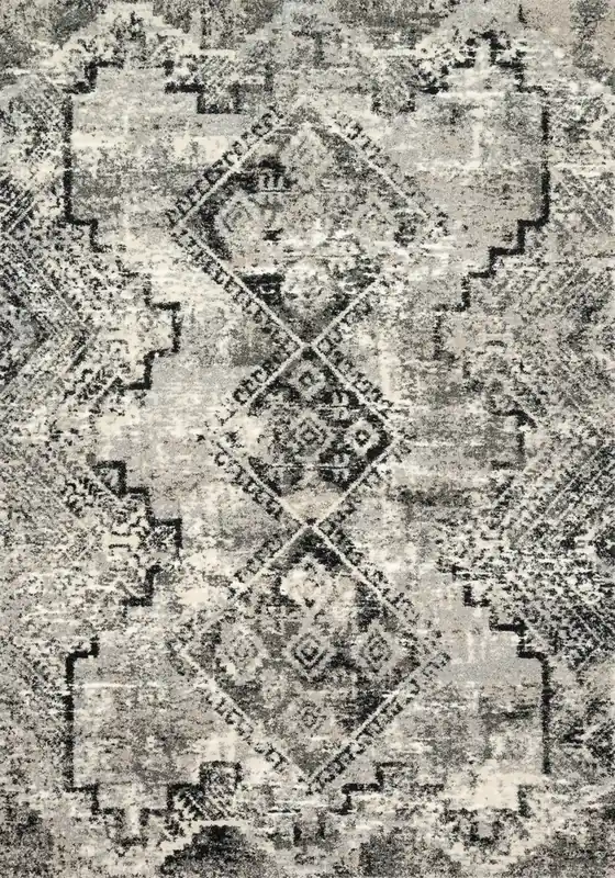 Loloi Viera Rug in Gray/Black - 5.3 x 7.7