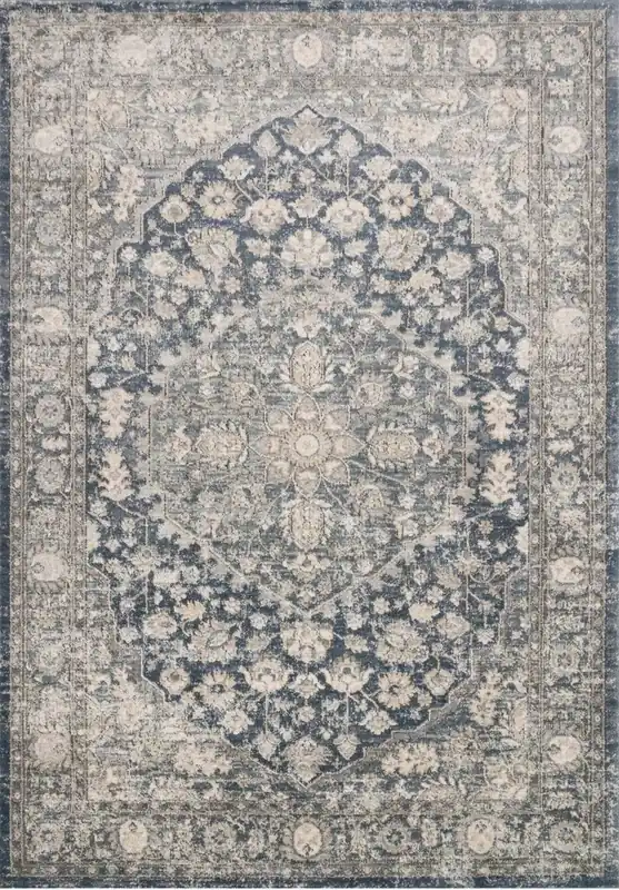 Loloi Teagan Rug in Blue - 5.3 x 7.6