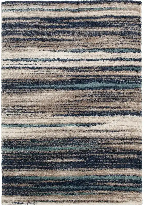 Central Oriental Tulsa Rug in Blue Teal- 5.3 x 7.6