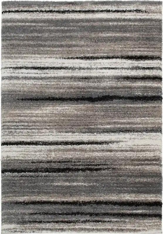 Central Oriental Tulsa Rug in Gray and Tan- 5.3 x 7.6