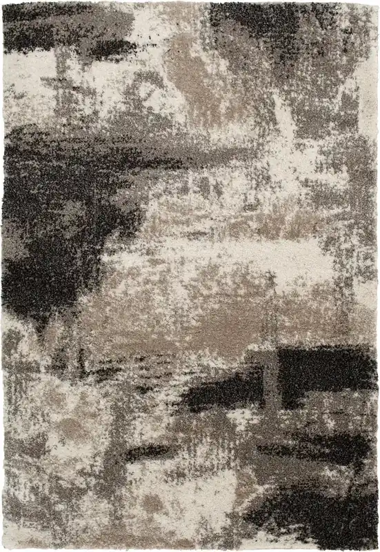 Central Oriental Tulsa Rug in Black and Tan - 7.10 x 9.10