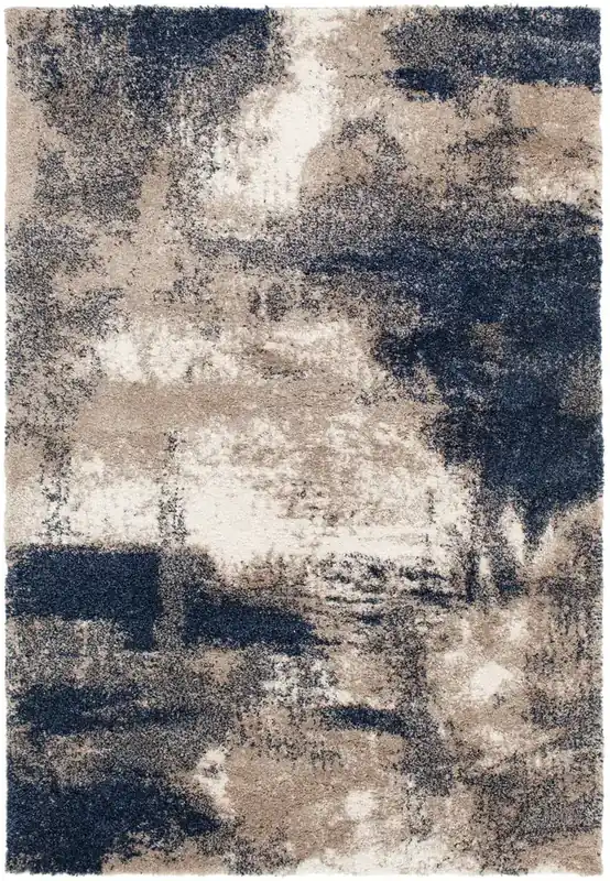 Central Oriental Tulsa Rug in Dark Blue - 7.10 x 9.10