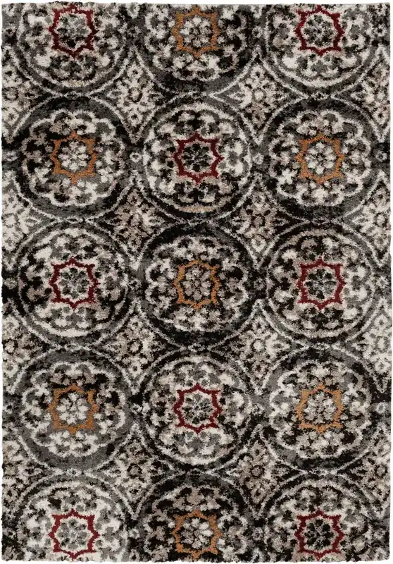 Central Oriental Tulsa Rug in Brown Rust- 5.3 x 7.6