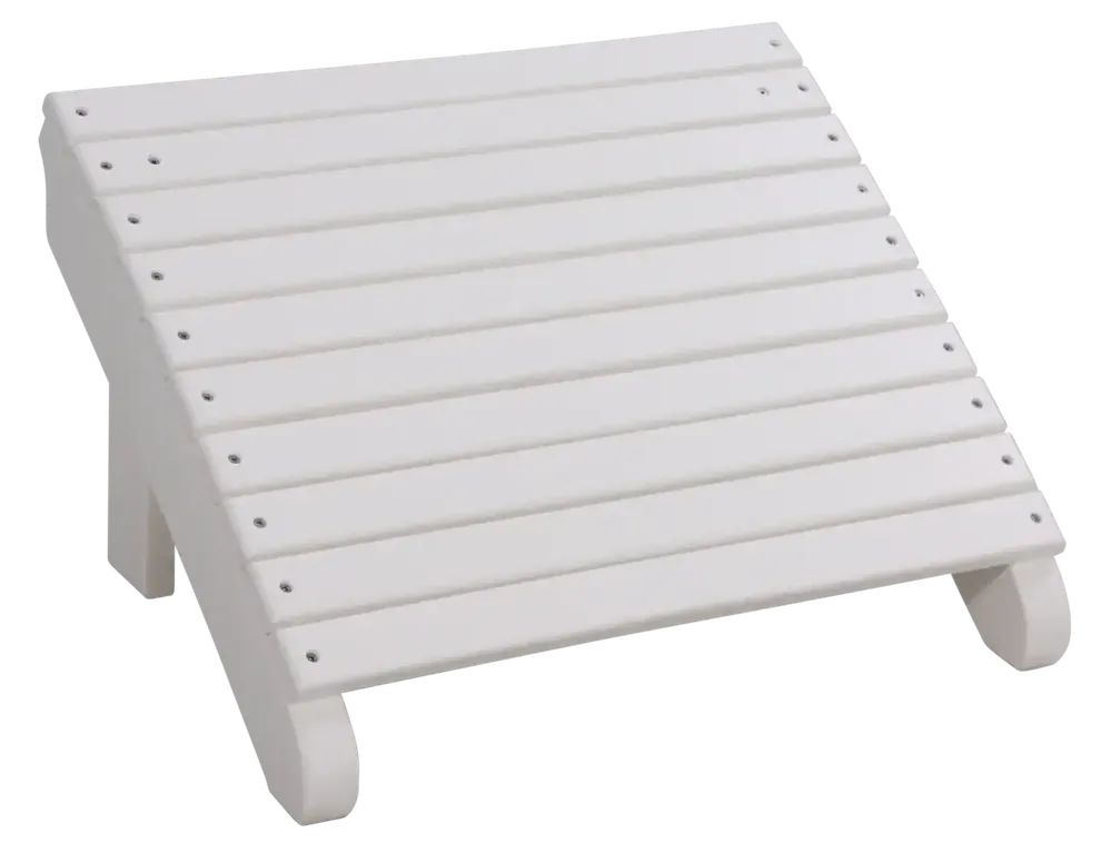 Amish Outdoors Deluxe White Adirondack Chair Footrest