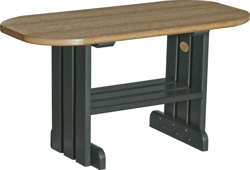 Amish Outdoors Deluxe Antique Mahogany/Black Adirondack Coffee Table