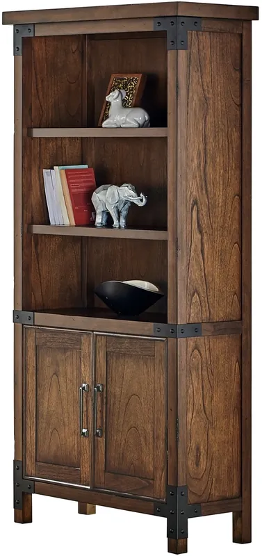 Martin Furniture Addison Auburn Bookcase with Lower Doors