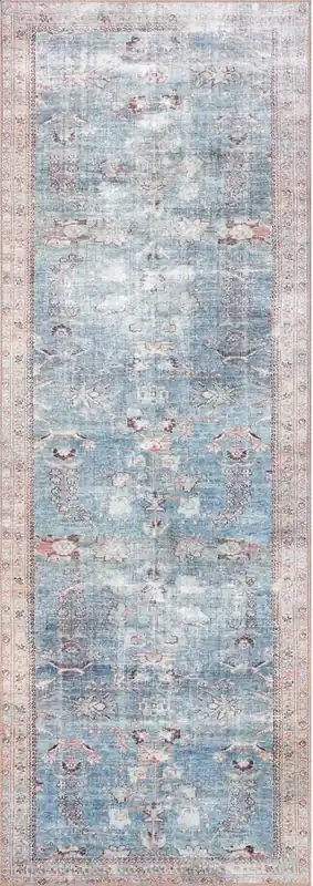 Loloi Wynter Rug in Blue - 2.6 x 7.6